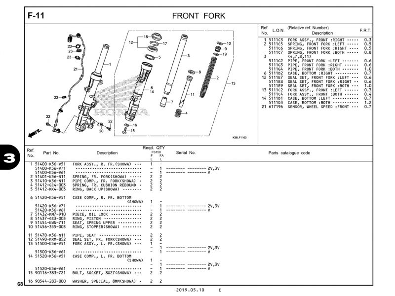 F11 | FRONT FORK | Winner X