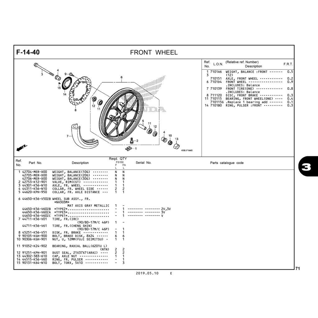 F14-40 | FRONT WHEEL | Winner X