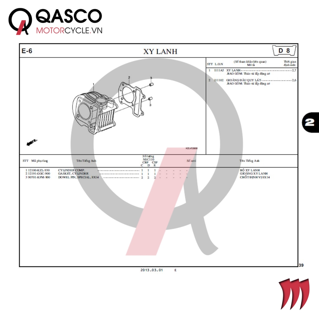 E6  | Xy lanh | VISION 110
