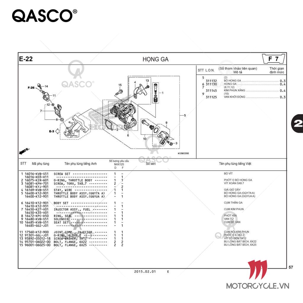 E22 | HỌNG GA | LEAD 125