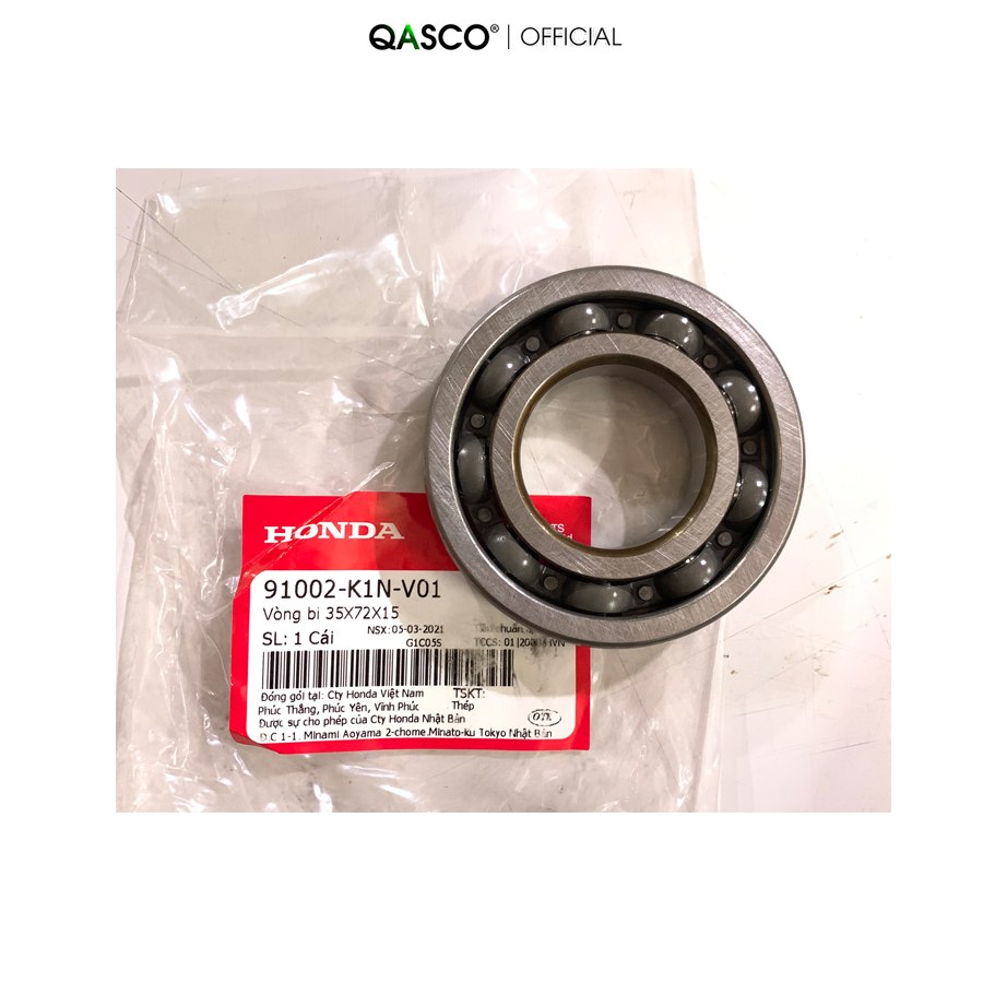 91002-K1N-V01 | Vòng bi 35X72X15 HONDA SH MODE 125 (91002K1NV01) | BRG,BALL RADIAL 35X72X15