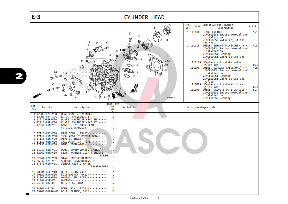 E-3 | CYLINDER HEAD| LEAD 125 (2022+)