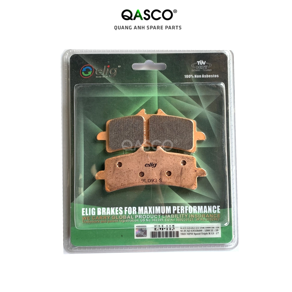 Má phanh (bố thắng) trước xe motor ELIG Sinter (cho heo Brembo) EM115