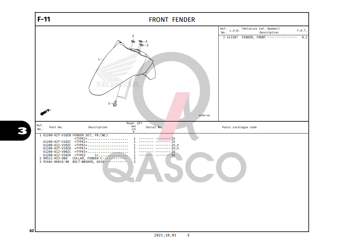 F-11 | FRONT FENDER | LEAD 125 (2022+)