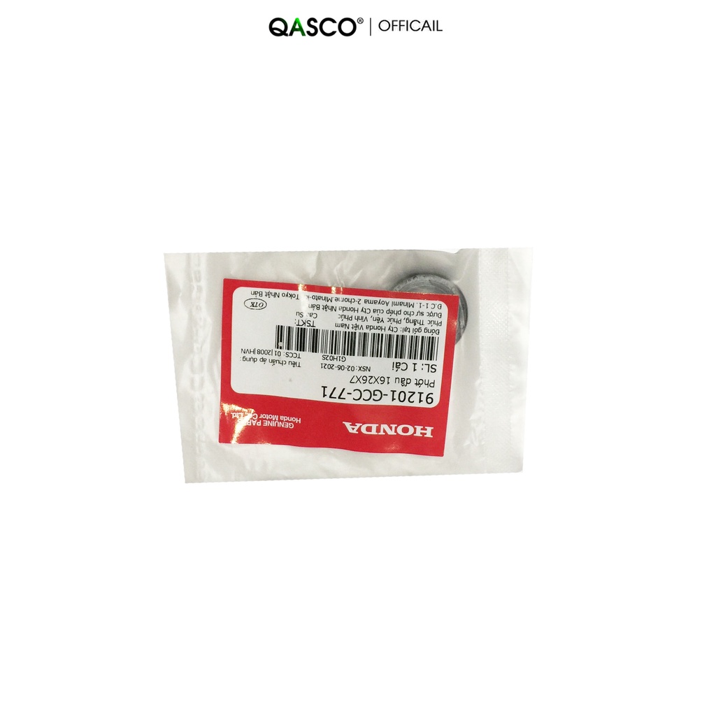 91201-GCC-771 | Phớt dầu HONDA 16X26X7 dùng chung nhiều xe (91201GCC771) | OIL SEAL, 16X26X7