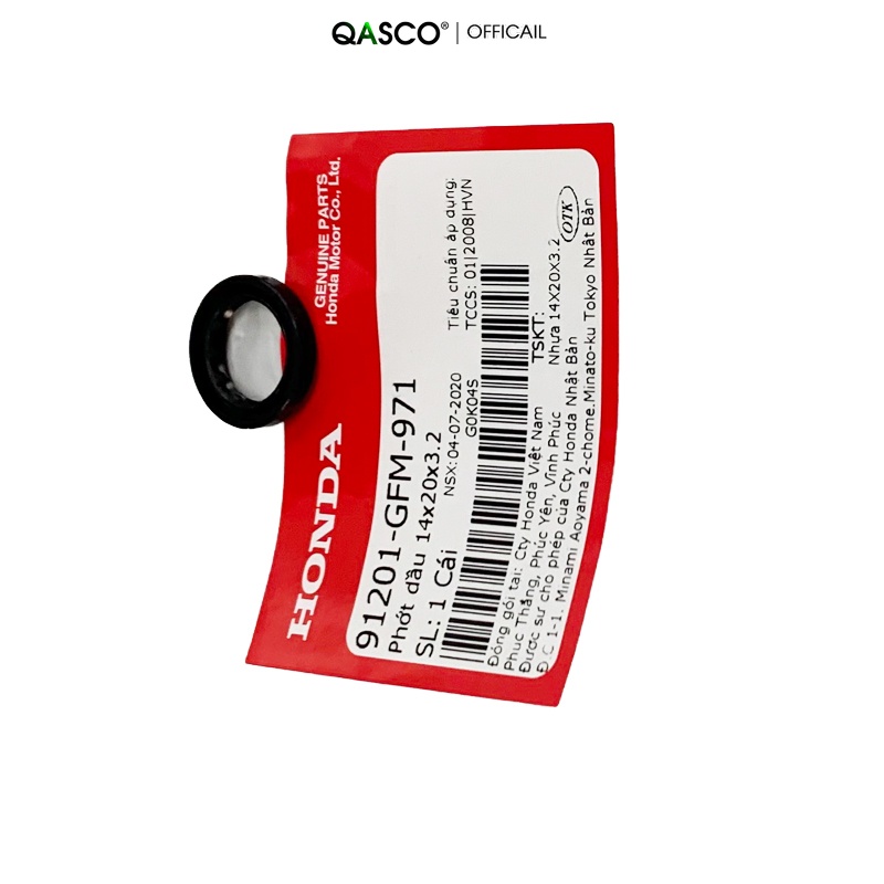91201-GFM-971 | Phớt dầu HONDA cỡ 14x20x3.2 (91201GFM971) | OIL SEAL 14X20X3.2