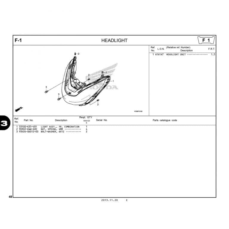 F1 | HEADLIGHT | PCX 125