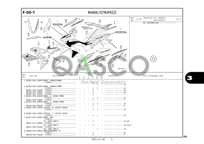 F-50-1 | MARK/STRIPE(2) | Catalogue WINNER X (2022+) (K2P)