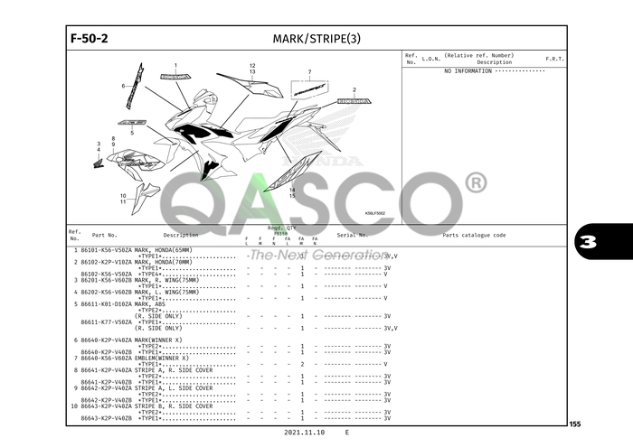 F-50-2 | MARK/STRIPE(3) | Catalogue WINNER X (2022+) (K2P)