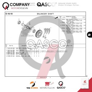 E16-10 | BALANCER SHAFT | CB300R