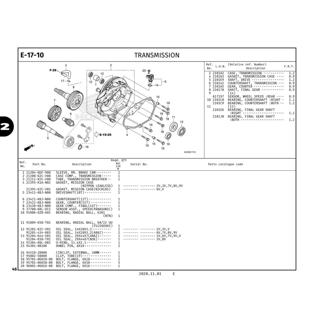 E17-10 | TRANSMISSION | VISION 110