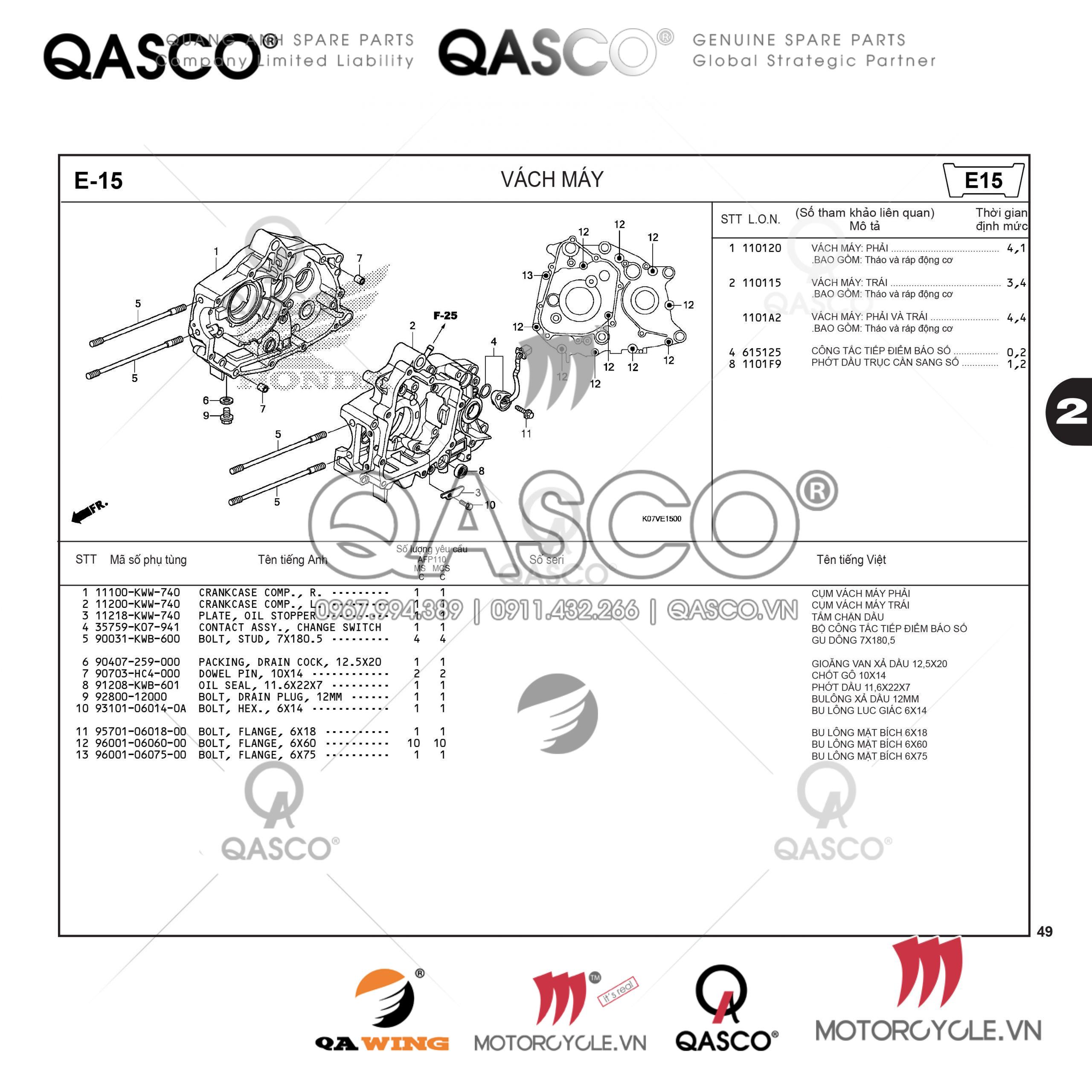 F-14-40 | BÁNH TRƯỚC (AFB110MCS) | WAVE 110 RSX