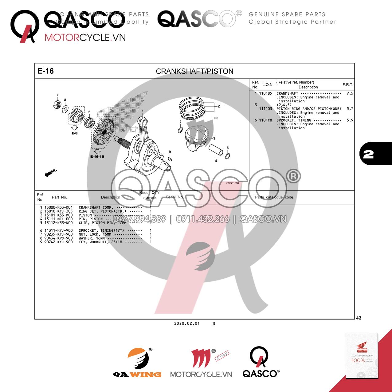 E4 | CAM CHAIN – TENSIONER | REBEL 300