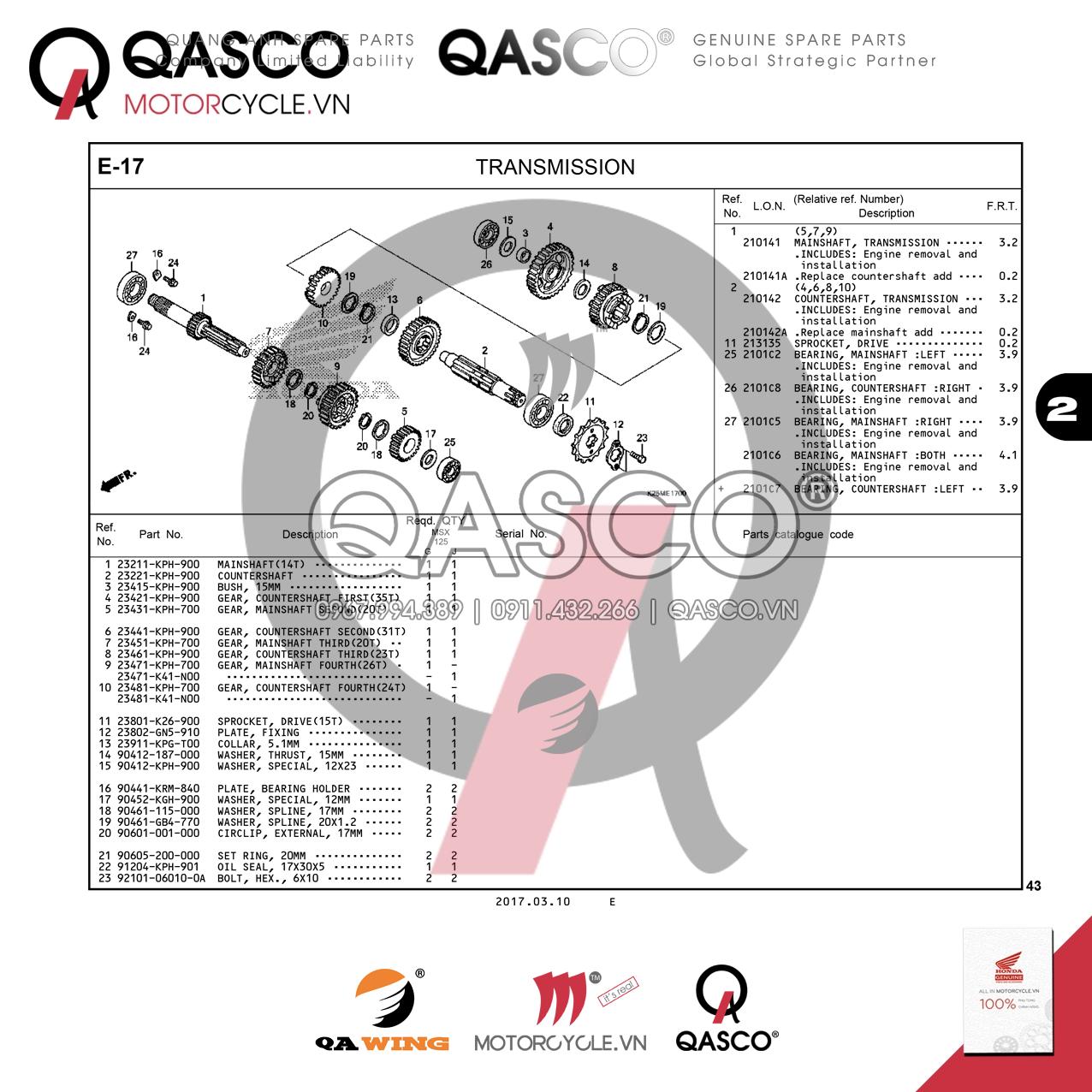 F14-40 | FRONT WHEEL | MSX 125 SF