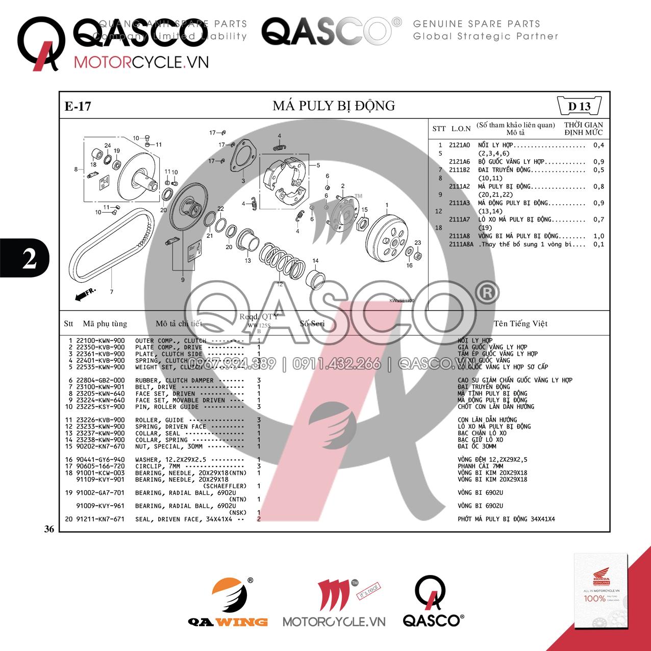 E3 | Đầu quy lát | PCX