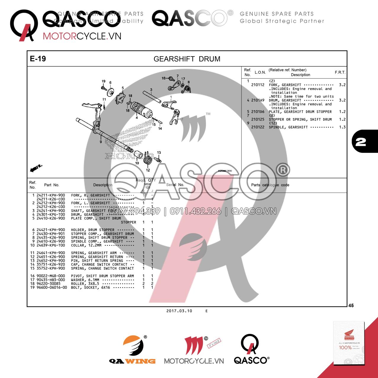 F19-40 | REAR WHEEL | MSX 125 SF