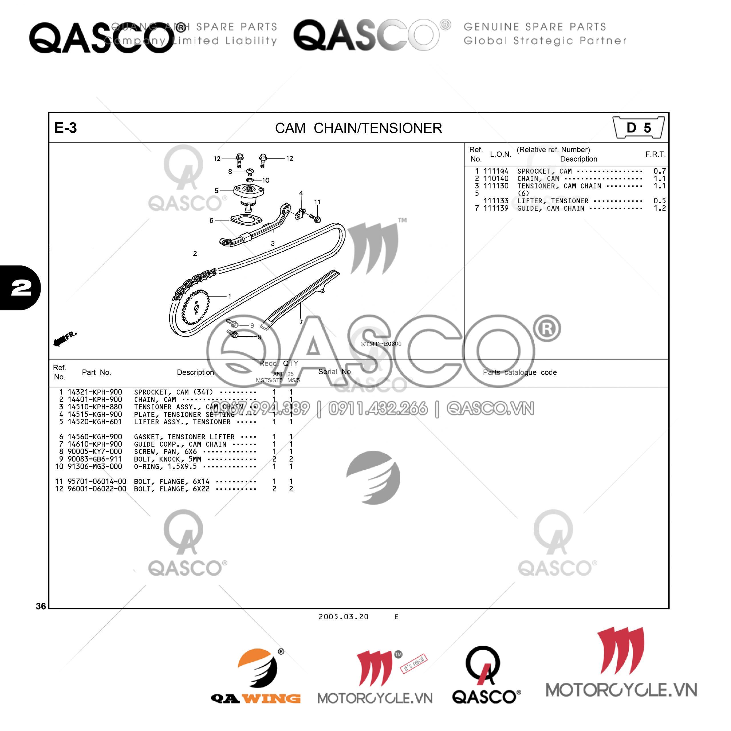 E3 | CAM CHAIN – TENSIONER | Future NEO