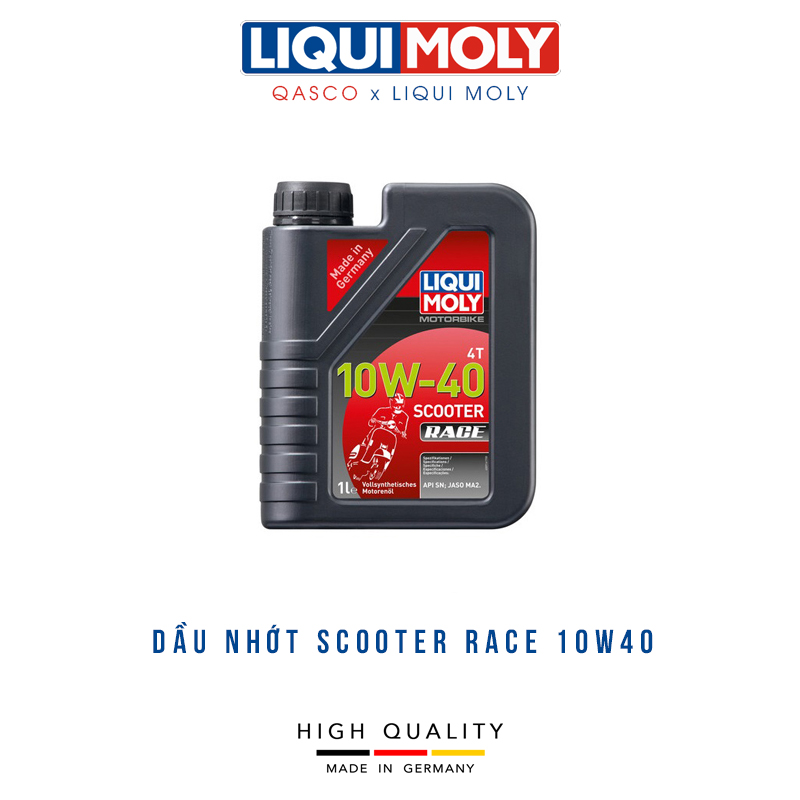 Dầu nhớt xe ga LIQUI MOLY 4T SYSTH 10W40 SCOOTER RACE (20826) (1l)